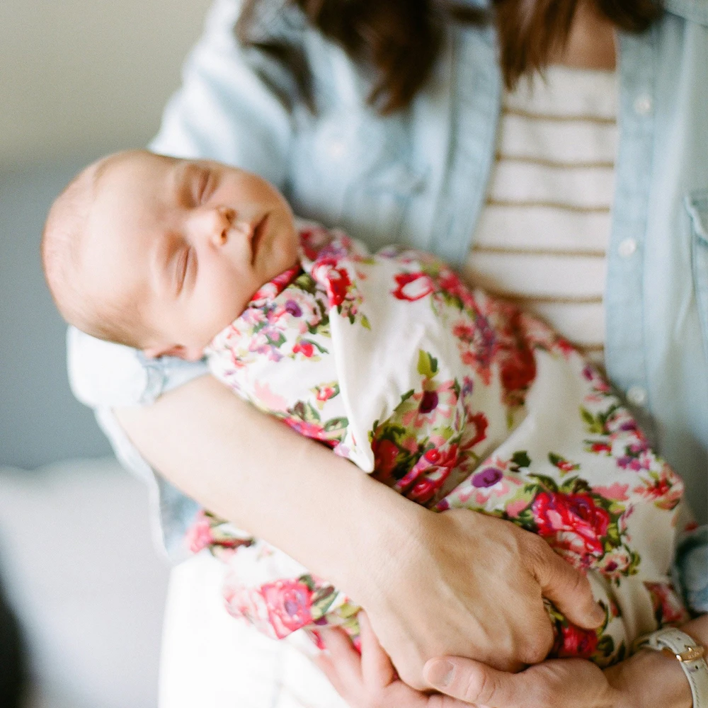 

2019 Newborn Blanket Infant Baby Swaddle Blanket Soft Sleeping Swaddle Muslin Wrap Clothes with Headband Baby Floral Sets