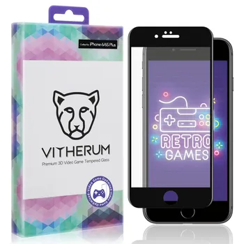 

OPAL - Premium 3D Curved VideoGame Tempered Glass for iPhone 6+/6S+ (Black frame)