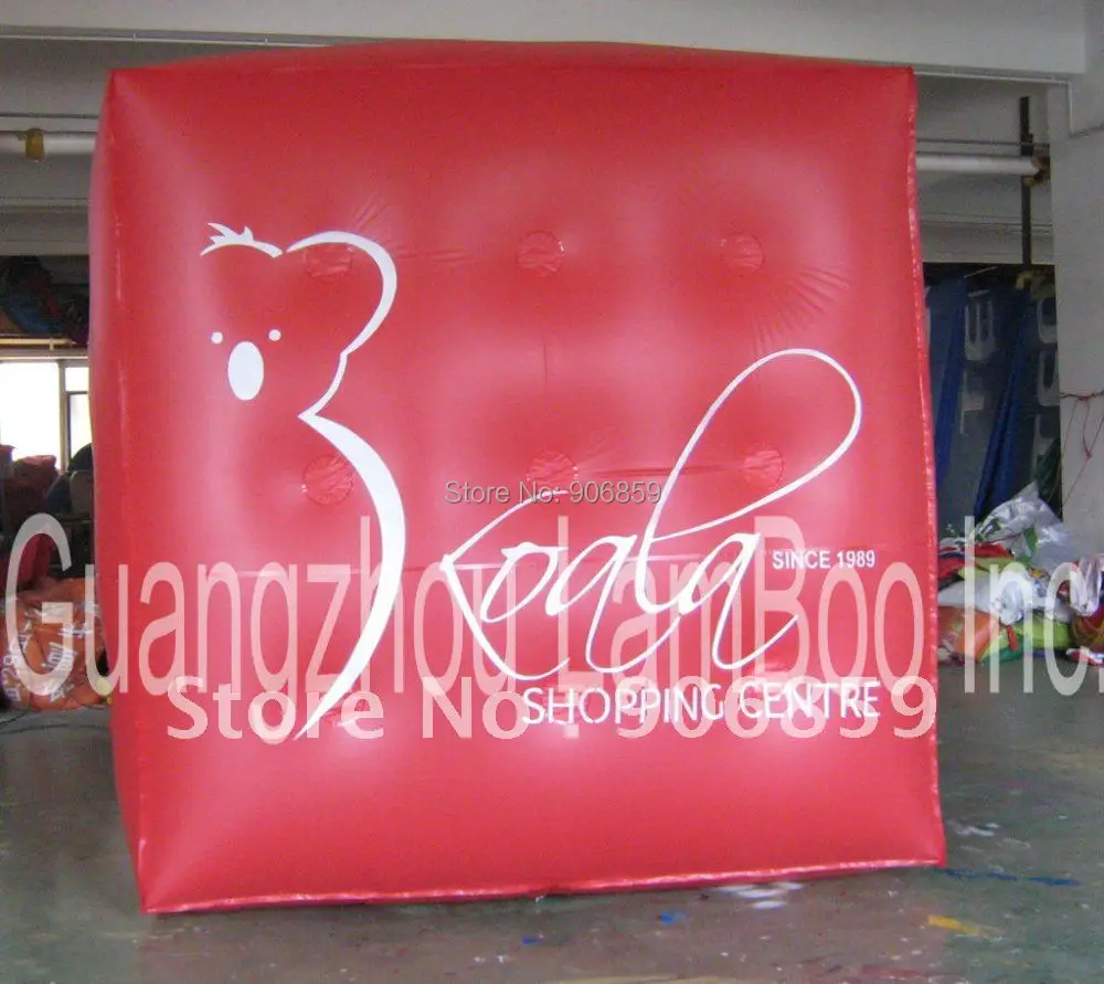 

ON SALE 2m Inflatable Cube Balloon with your Logo on FOUR Sides/DHL Fast FREE SHIPPING