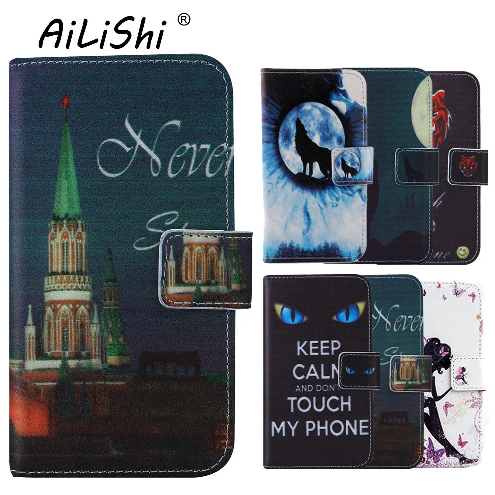 

AiLiShi Fashion Flip Book Design Protect Leather Cover Shell Wallet Etui Skin Case For Doogee X50 L 5 inch