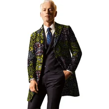 Модные африканские костюмы с принтом мужские костюмы, куртки мужские спортивные пиджаки африканские праздничные повседневные длинные блейзеры африканские стильные блейзеры по индивидуальному заказу