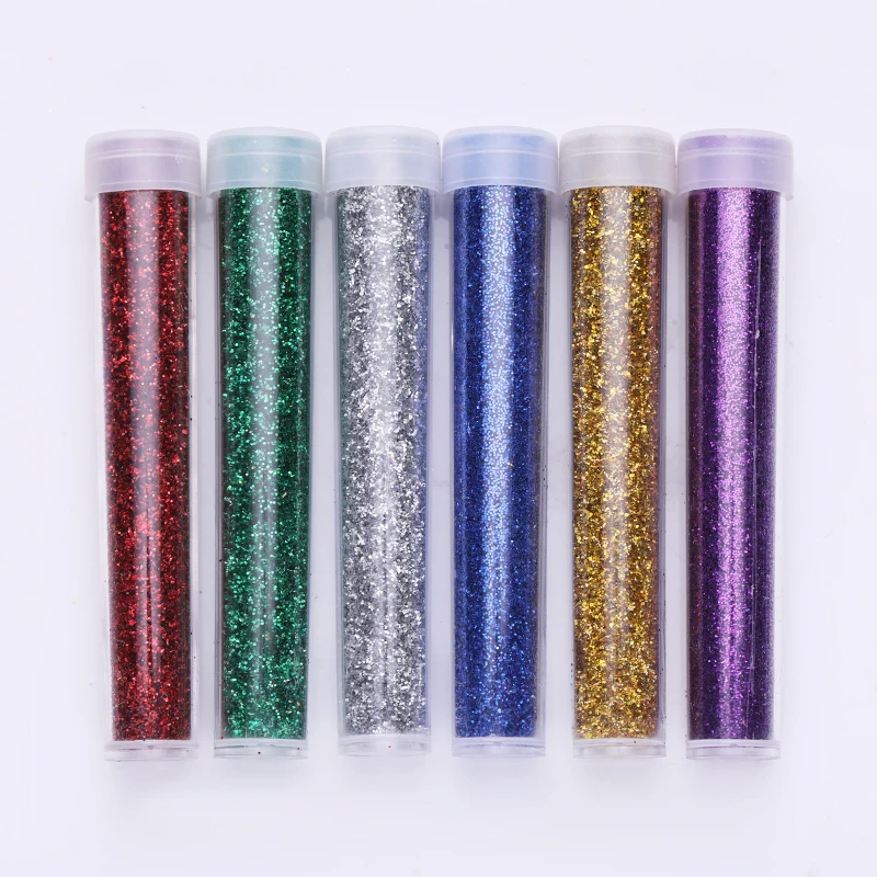 

Nail Glitter Powder Shimmer Pigment Dust Purple Silver Mixed Colors Ultra-thin DIY Nail Art Design Decorations for Gel Polish