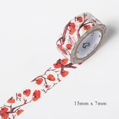 DIY 7 м милый кавайный цветок лист васи лента красочная Липкая лента для украшения дома Скрапбукинг - Цвет: 04