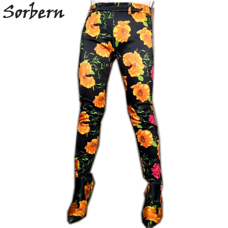 

Sorbern Floral Crotch Thigh High Boots For Women Waist Panty Boot Stilettos High Heel 12Cm Pointed Toe Runway Shoes Luxury