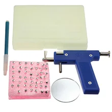 Профессиональный стальной набор инструментов для пирсинга носа уха пупка 98 шт. набор инструментов шпильки синий