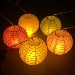 14 inch круглые китайские Бумага Фонари на день рождения Свадебная вечеринка decor подарок ремесла DIY лампион белый висит световой шарик