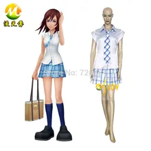 Cartoon Anime Kingdom Hearts 2 Kairi Cosplay para adultos Mujeres Fiesta de halloween Traje de Camisa + Falda + Tie