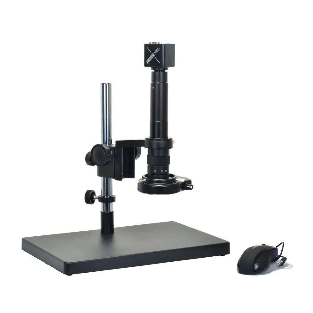 

Microscope Set 1080P VGA Full HD USB Industrial Microscope Camera + 300X C-mount Lens + 144 LED Ring Light+Stand Holder
