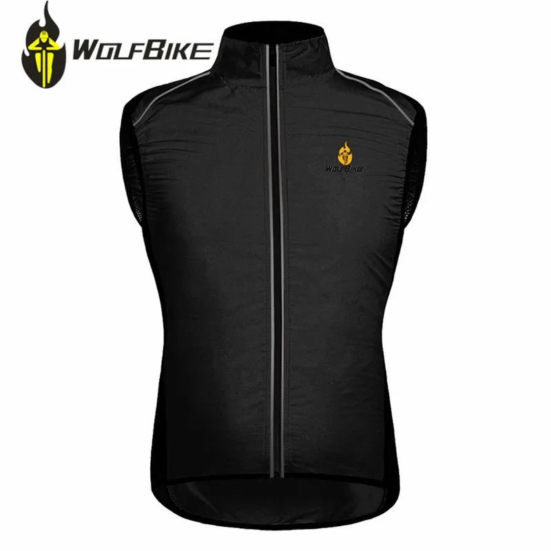 

Wolfbike Cycling Sportswear Men Reflective Camping Riding Clothing Outdoor Windcoat Breathable Bicycle Bike Sleeveless Vest