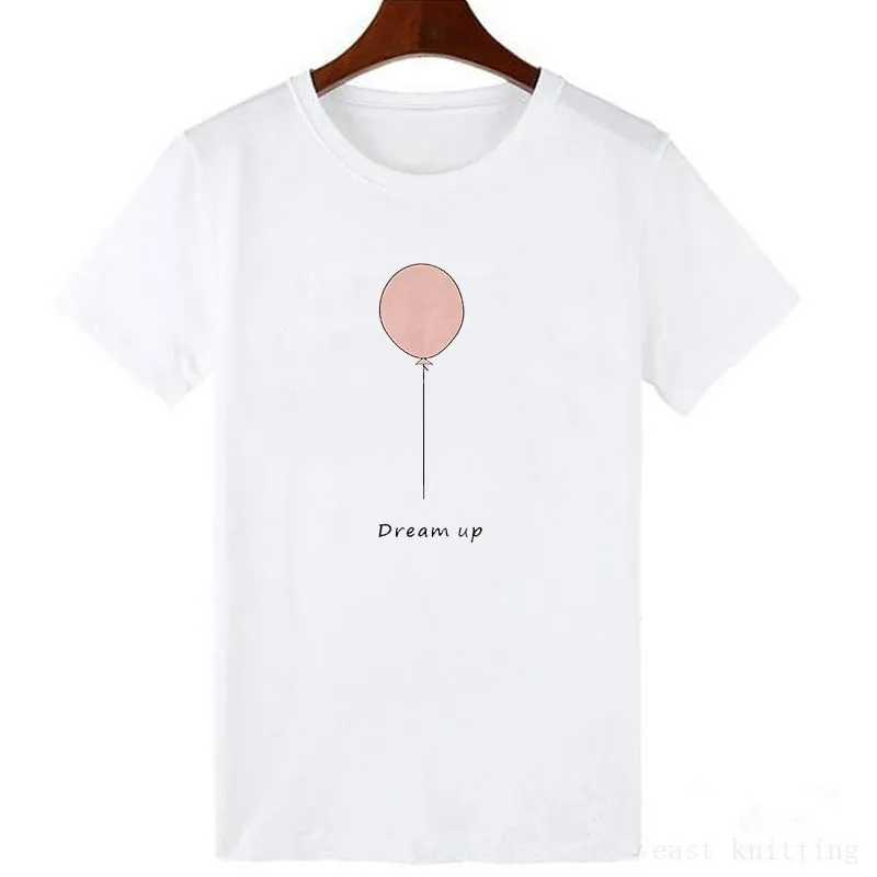 

Female T-shirt Women Clothes Dream Up Print Girl Clothing