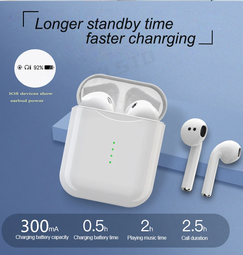 2019 Newest V8 TWS Bluetooth Headset With Pop-ups Window Wireless Bluetooth 5.0 Touch Earphones PK i10 i12 Earphones For iPhone (4)