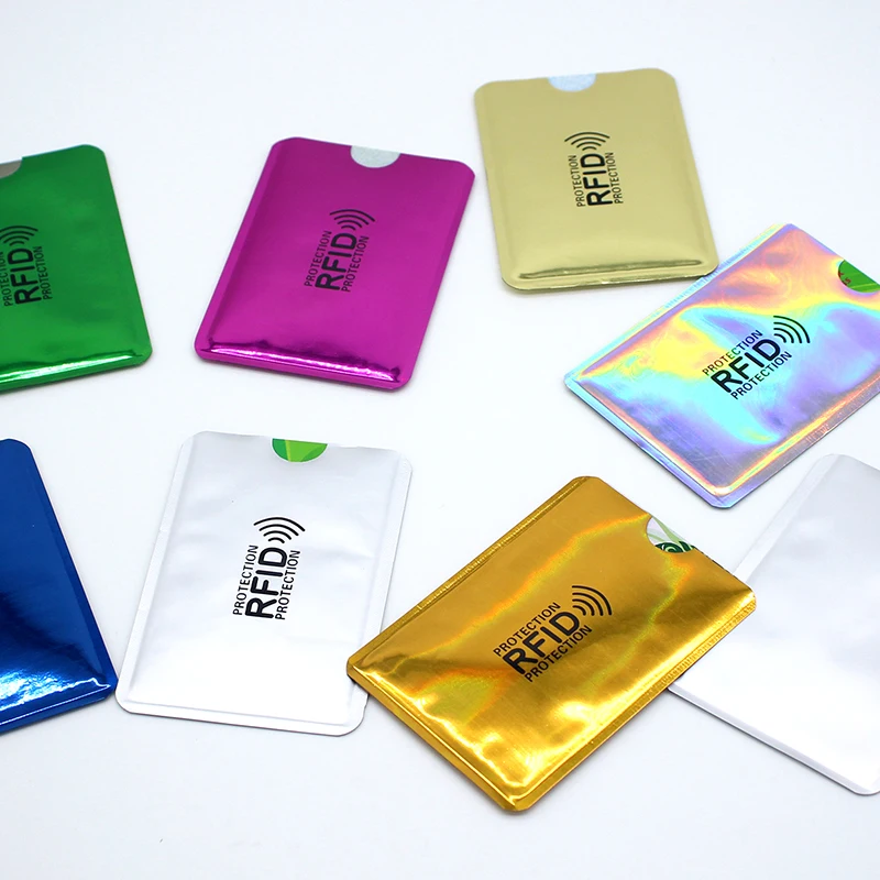 

discount price Anti Rfid Blocking Reader Card Cover Aluminum Foil Credit Card Holder Protection ID Bank Card Case Safty Pack