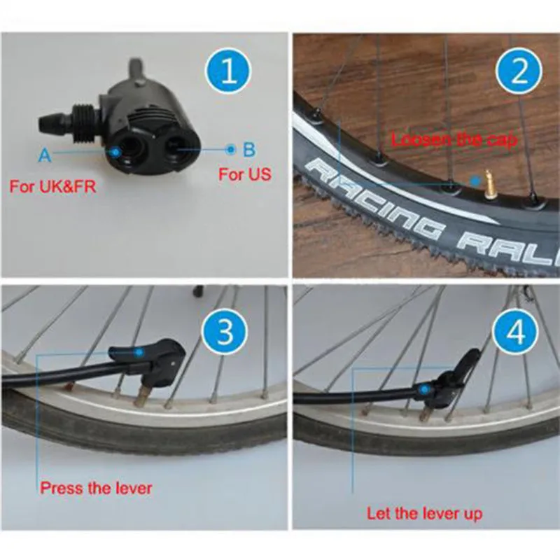 B2 велосипедный велосипед велосипедная шина Замена трубки Presta двойная головка воздушный насос клапан-адаптер Многофункциональный