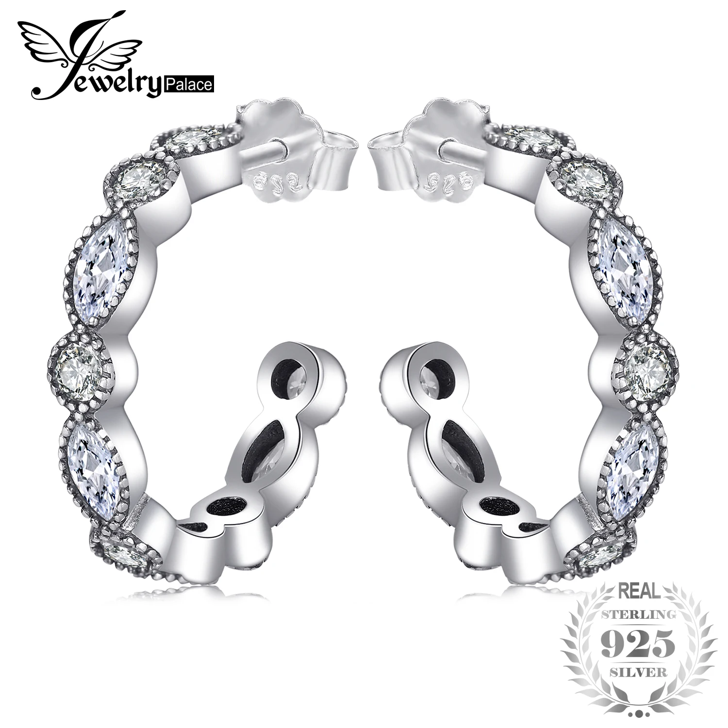 

Jewelrypalace 925 Sterling Silver Marquise Open Hoop Earrings 2018 Fashion Sterling silver Earring For Women