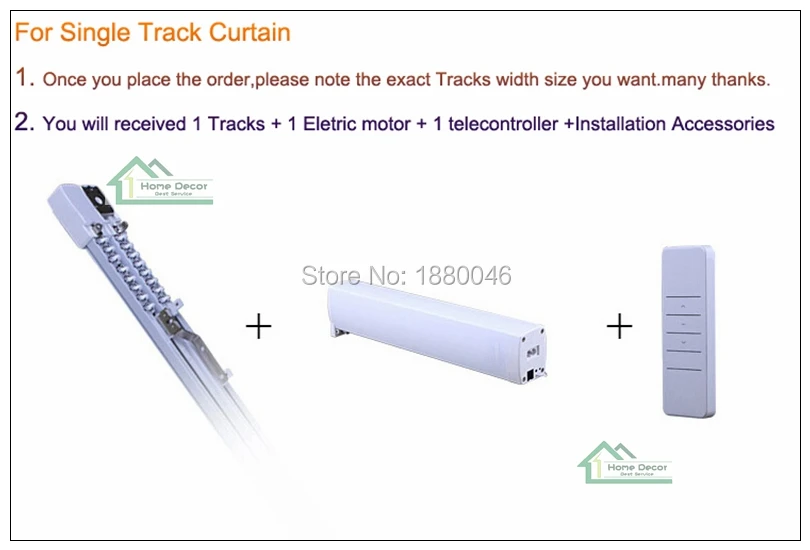  Brand New Super SILENT motorized DOOYA motor DT82TN Single curtain track smart home used motorized  - 1000003648149