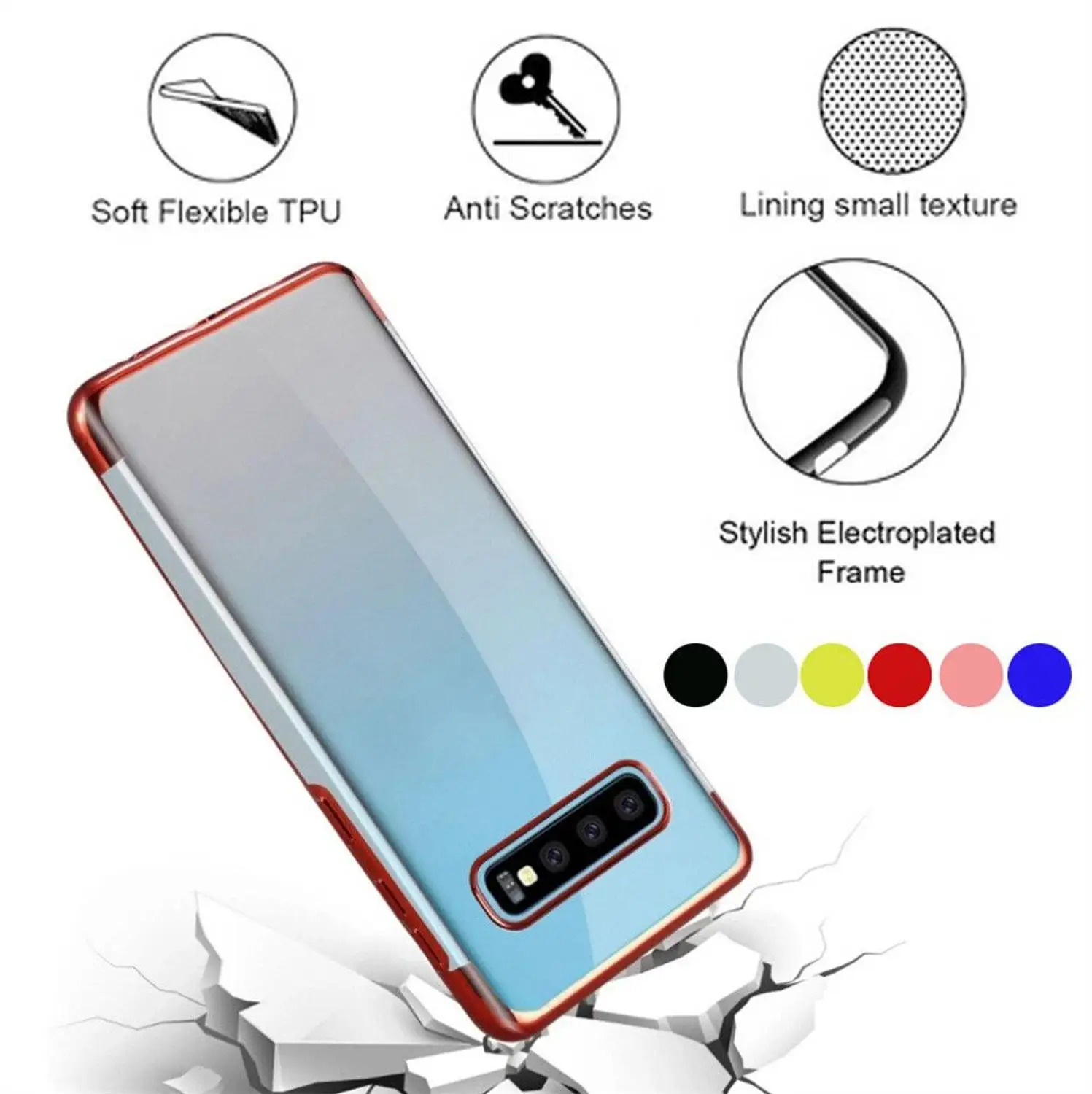 

For 360 protecti Coque Samsung S10Plus Samsung Galaxy Case Shock-proof Protective TPU Gel Cover Samsung S10 Mais Caso S10E