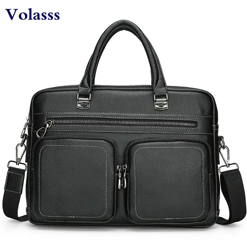 

New Men Leather Handbag Male Messenger Shoulder Bags Mens Laptop Crossbody Bags Man Office Bags Bolsa Masculina Malas De Senhora