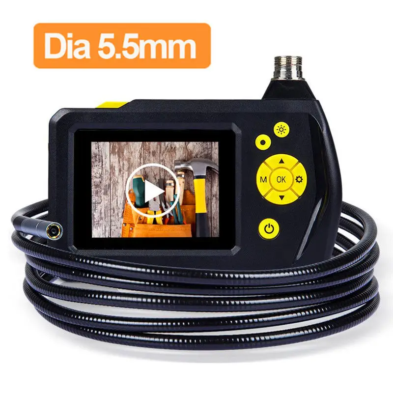 2 7 &quotцвет ЖК дисплей экран NTS100 эндоскопа 5 мм бороскоп DVR Змея инспекции трубки