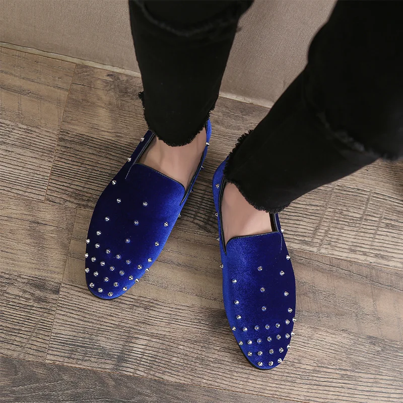 Marée rouge Rivet Nouveau Grand Chaussures Noir Personnalité 48 Mode Size37 2019 De Hommes Britannique bleu x8Yq1nn6H