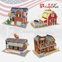 CubicFun 3D бумажная модель DIY игрушка подарок головоломки мини мире Великий Архитектура США Соединенные Штаты Америки стиль здание дома