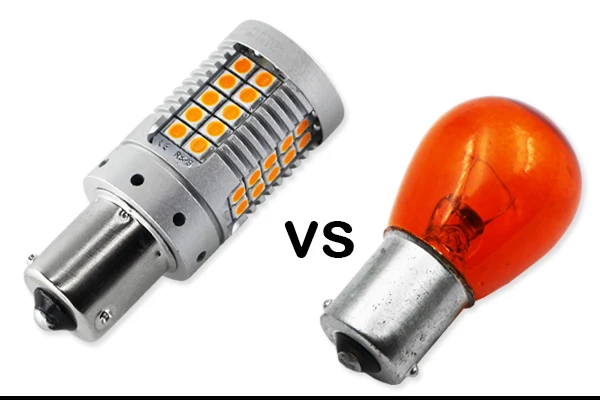 Cenmoll Ampoule LED P21W Jaune Ambre, 3200 LM Super Lumineuse 12 V-24 V 1156 BA15S