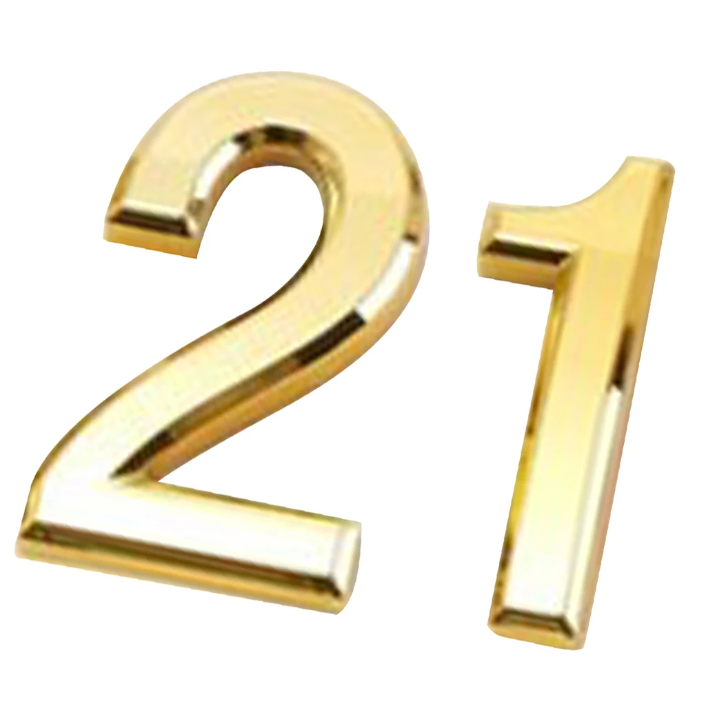 2pcs Freestanding Antique Door Number Room Plate Address Sign Plaque Office Home House Number 1 2