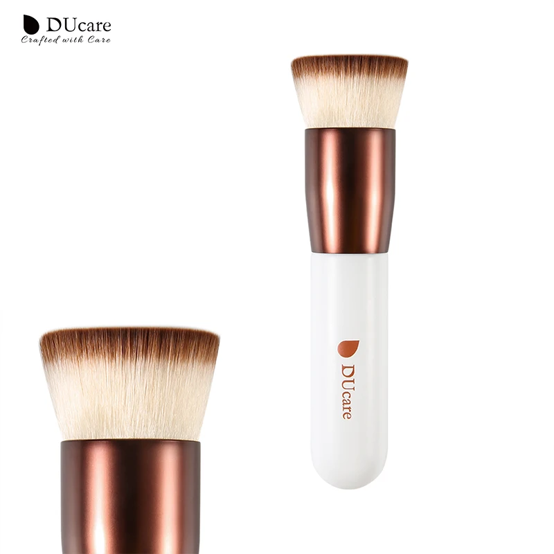 DUcare кисть для тонального крема большая плоская поверхность жидкая Кисть для макияжа с окрашенной деревянной ручкой косметический инструмент для женщин