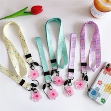 TJHSZKL подвеска в виде цветка из мультфильма, ремешок для мобильного телефона, длинный милый браслет на запястье, универсальный длинный шнур для мобильного телефона