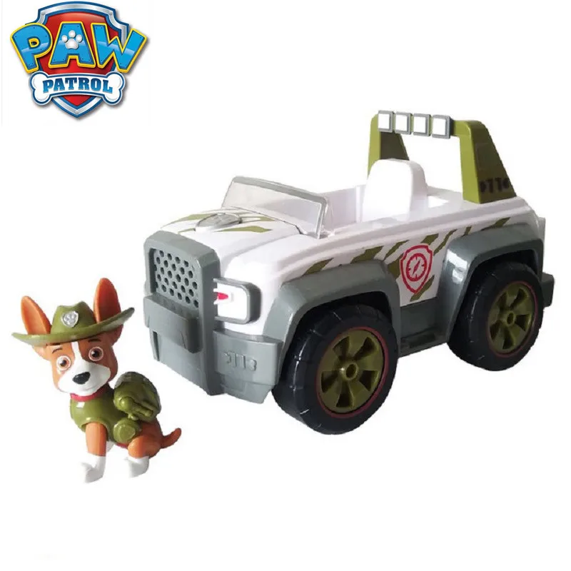

Genuine Paw Patrol Dog Tracker Puppy Patrol Cars Patrulla Canina Toy cosplay Action Figure Model Toy Marshall Ryder Chase Car