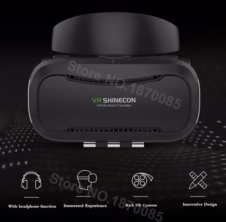 Newest VR Shinecon 4.0 Google cardboard VR BOX with Headphone VR Virtual Reality 3D Glasses PK Z4 For 4.5-6.0 inch Smartphone (2)