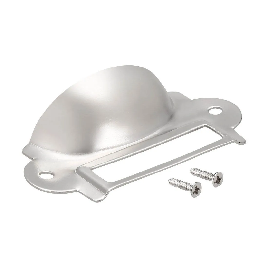

25 Pcs Silver Tone Cup Drawer Pull Kitchen Cabinet Handles 60mm Hole Centers Drop Shopping