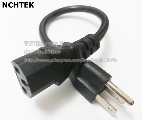NCHTEK US шнур питания, гнездо 3 зубец C13/5-15 P, Nema 5-15 P 3Pin США штекер в IEC 60320 C13 Кабель-адаптер, 4 шт