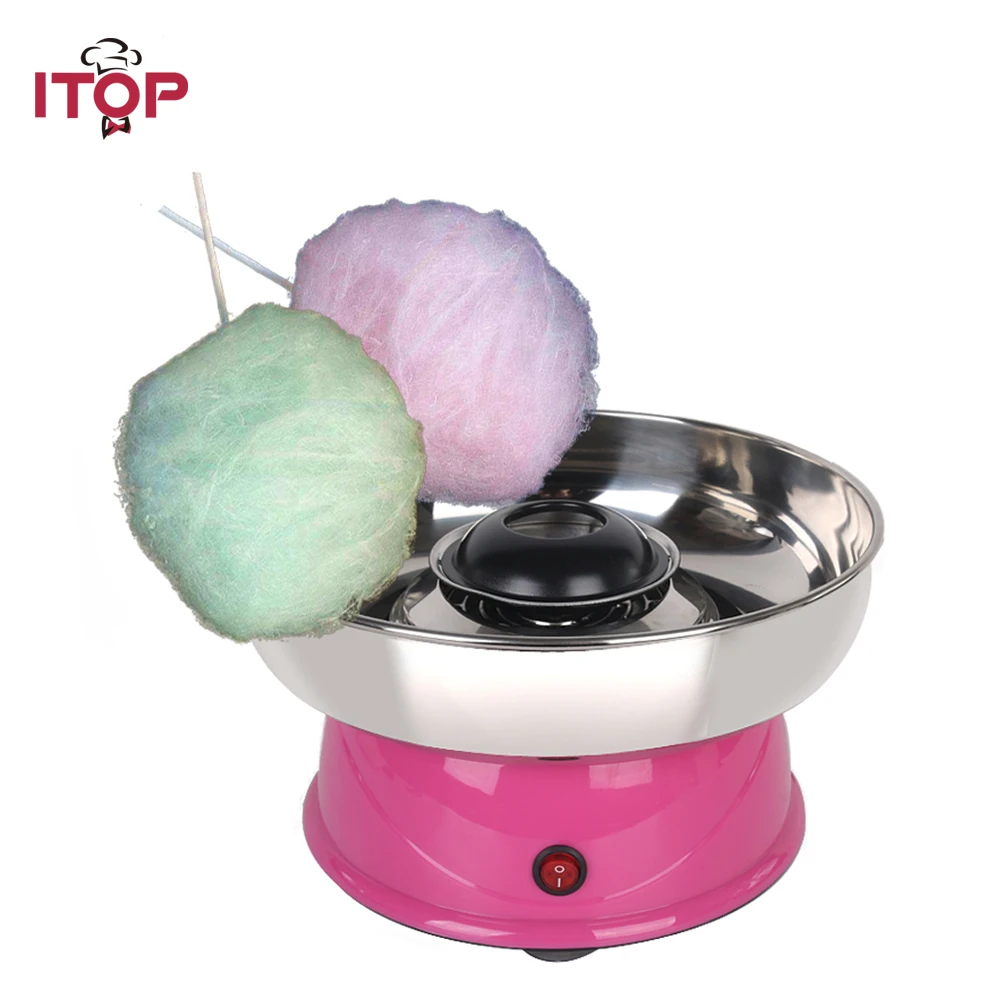 

ITOP Mini Electric Cotton Candy Maker Machine Household DIY Sugar Machine Children Birthday Gift EU Plug Cotton Candy Maker