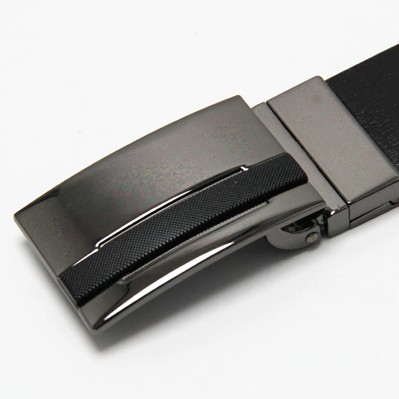

Luxury Leather Belt Men Plate Reversible Buckle With Toothpick Pattern Business Dress Belts Dropship Suppliers Black Brown