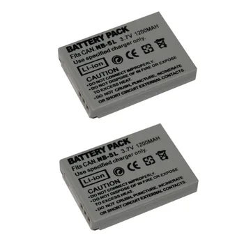 

2 pcs 1200 mAh NB-5L NB5L Battery for Canon PowerShot SX210 SD990 IS SX230
