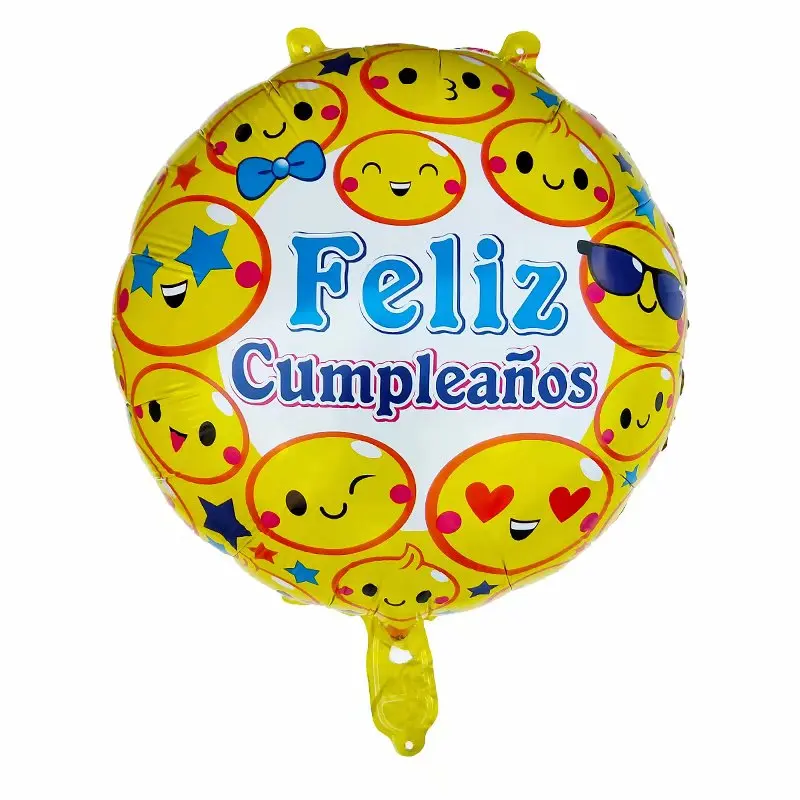 50 шт./лот 18 дюймов Feliz Cumpleanos испанский майлар из фольги для воздушных шаров Гелиевый шар с днем рождения воздушные шары украшения Бало