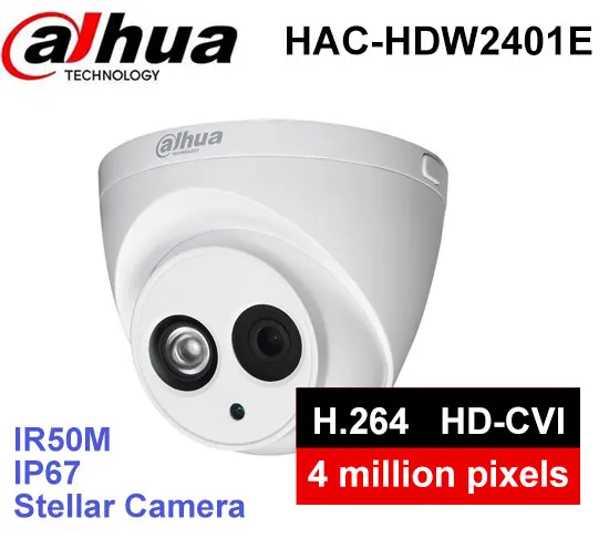 Dahua hac-hdw2401e безопасности Камера 1/3 'ɼOMS 4 ИК-мегапиксельной 50 м IP67 Открытый HDCVI |