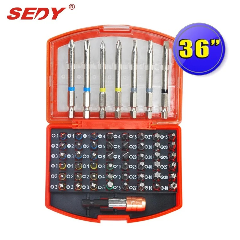 

36 Pieces Professional Screwdriver Bits Set PH PZ SL Hex Torx with Magnetic Hex Holder
