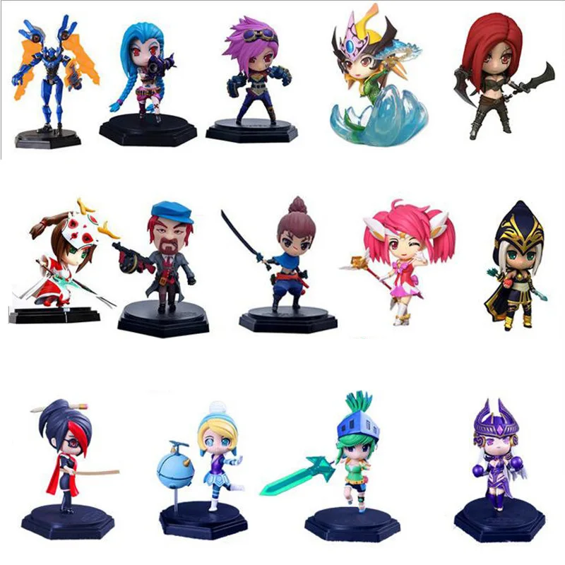 

Game LOL Characters PVC Action Figure Toys 15cm Jinx Akali Yasuo Orianna Syndra