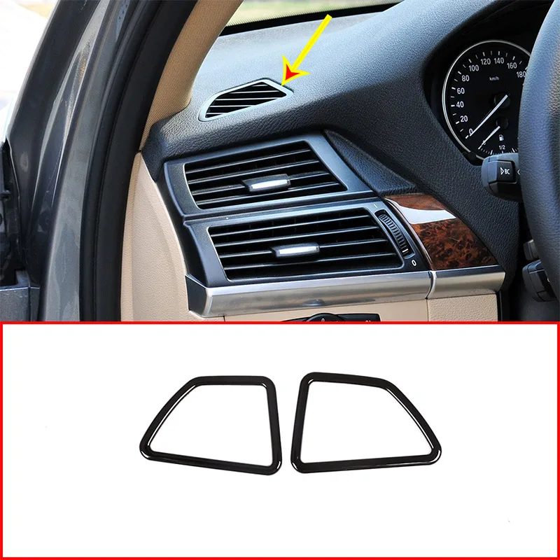 

ABS Car Dashboard Side Air Conditioning AC Outlet Vent Decoration Trim For BMW X5 E70 2008-2013 Car Accessories