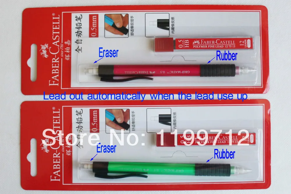 Faber Castell 2 набора Grip Matic механический автоматический карандаш Lead 0 5 мм #1338|pencil sharpener