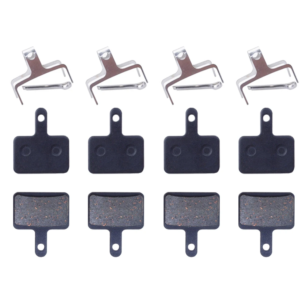 

4 Pairs Cycling Bike Disc Brake Pads Semi-Metallic Bicycle Resin for Shimano M375/M395/M416/M446/M475/M525 Tektro Orion Auriga