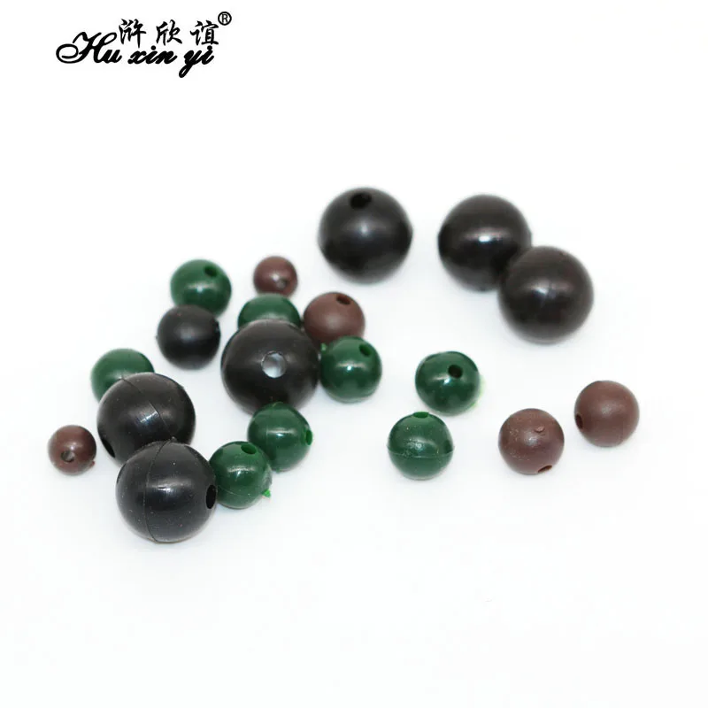 

HXY 50pcs soft Rubber Ball catch beads Floating Terminal End carp Fishing Lures Tackle Carp Fishing Accessories