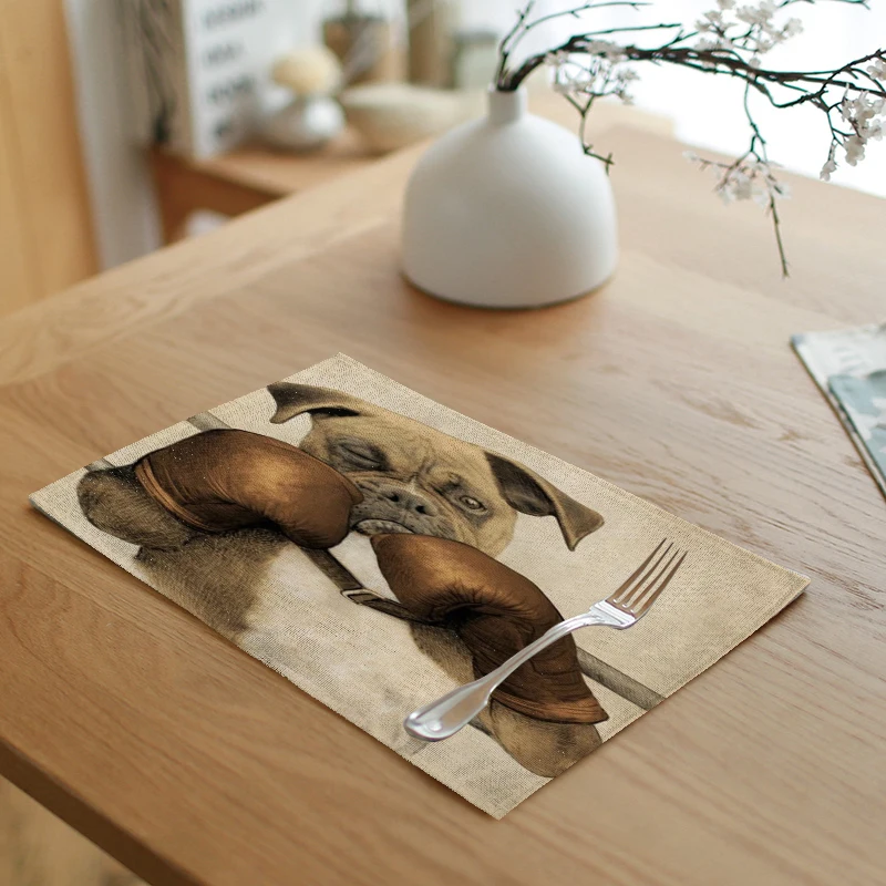 Мультфильм Лев лес стол коврики бабочка собака Кухня украшения салфетки для свадьбы обеденный интимные аксессуары печатных чай полотенца