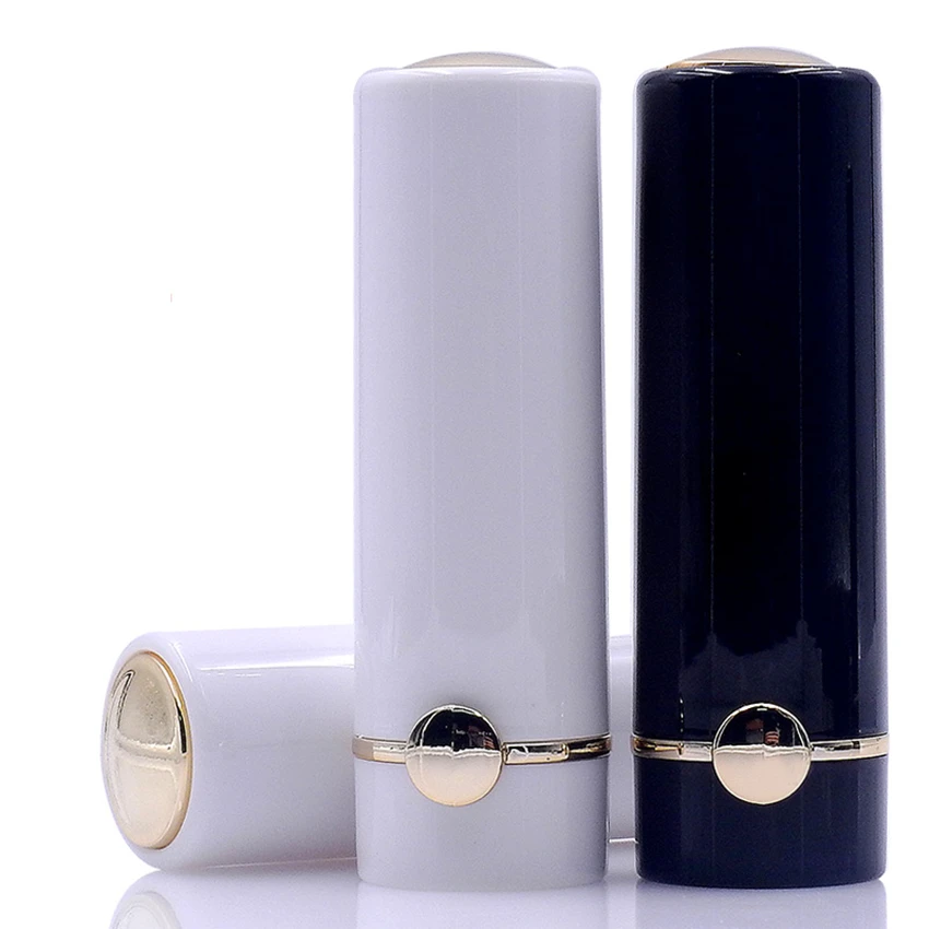 50PCS Empty Lipstick Container Black White with Gold Color Lipstick