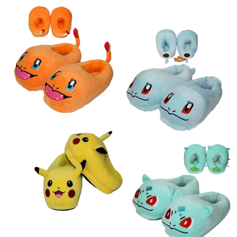 Zapatillas mujeres niña niño peluche lindo Squirtle Charmander