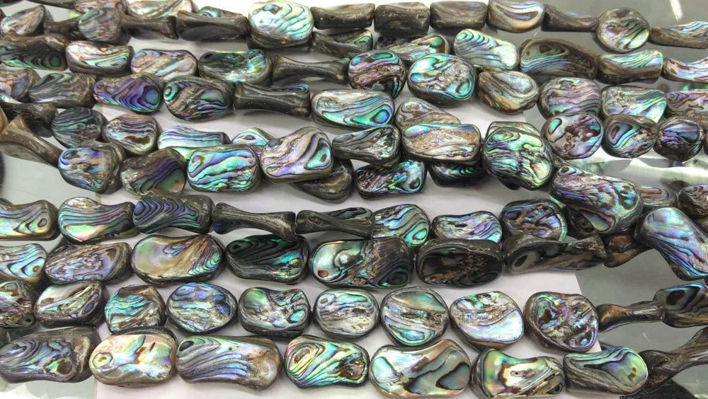 Из раковины морского ушка, Самородки произвольной формы Овальные Бусины Из галиотиса натуральная ушка бусины в стиле барокко, радуга, морское ушко ювелирные изделия из раковин 1" L