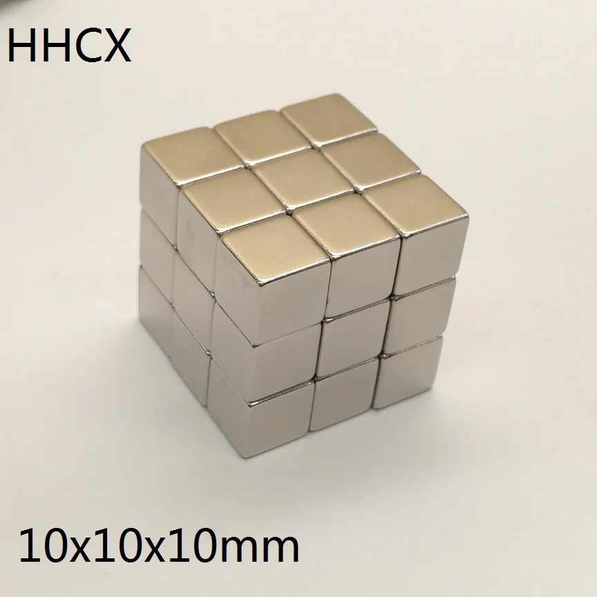 10 шт./партия магнит 10x10x10 мм N35 Сильный квадратный NdFeB редкоземельный магнит 10*10*10 мм неодимовые магниты 10 мм x 10 мм x 10 мм x 10 мм