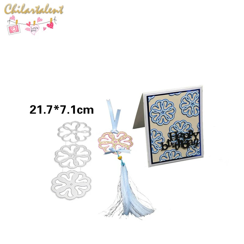 

3pcs/lot Flower frame Metal Cutting Dies Stencils For DIY Scrapbooking Embossing Paper Cards Die Cuts Photo Album Making craft
