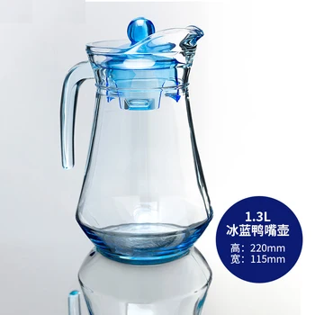 

Water Pots Kettle Large Capacity Glass Water Jug With Cold Heat Resistance Leakproof Drinkware Transparent Juice Teapot